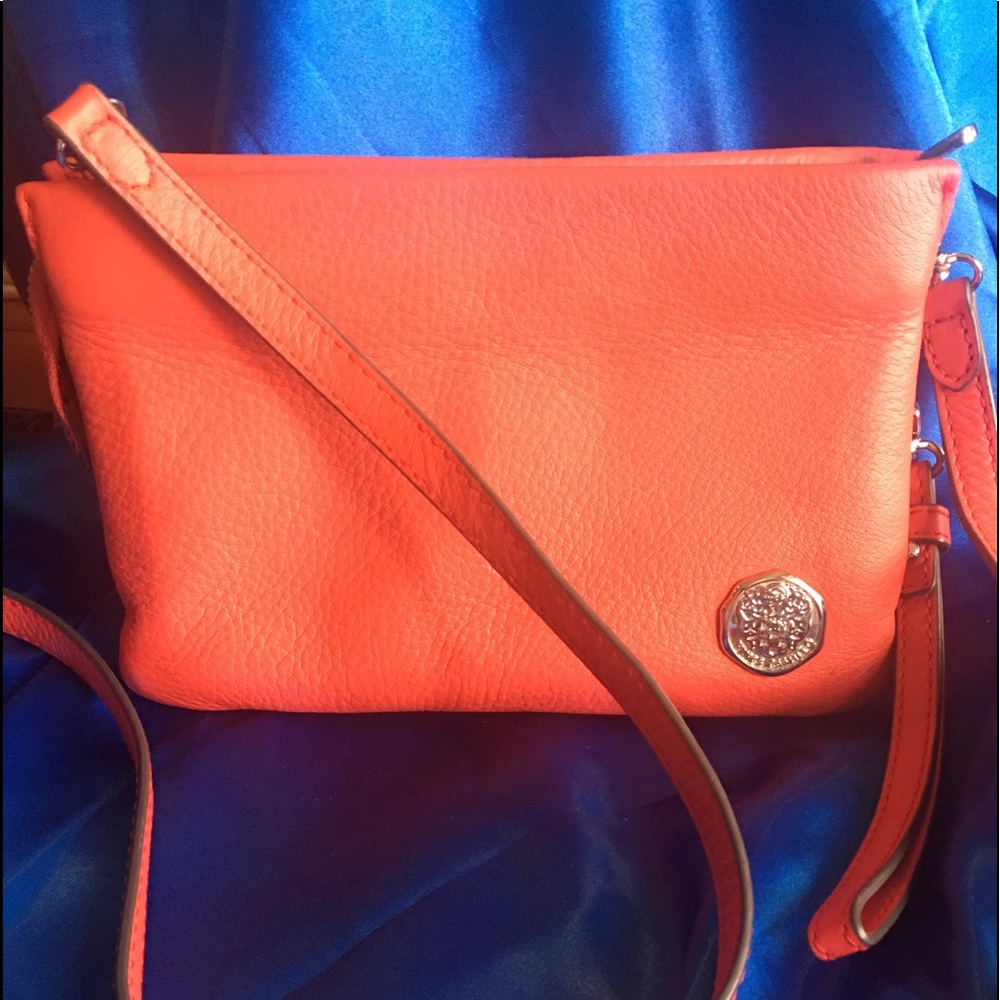 Vince Camuto genuine leather crossbody & wristlet